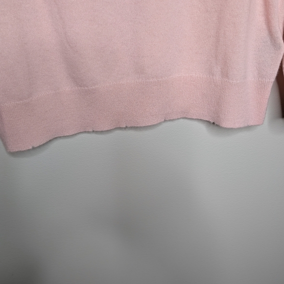 Zadig & Voltaire Pink Gaby Skull Strass Wool And Cashmere Blend Crewneck sz L - Picture 8 of 12